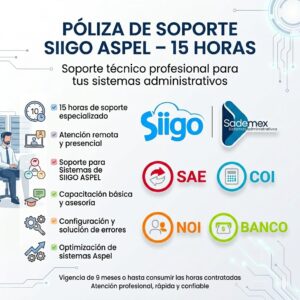15 hrs. de Soporte x $9,750
