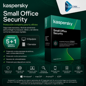 ANTIVIRUS KASPERSKY 5 LICENCIAS 1 SERVIDOR SMALL OFFICE SECURITY