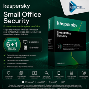 ANTIVIRUS KASPERSKY 6 LICENCIAS 1 SERVIDOR SMALL OFFICE SECURITY