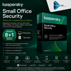 ANTIVIRUS KASPERSKY 8 LICENCIAS 1 SERVIDOR SMALL OFFICE SECURITY