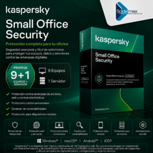 ANTIVIRUS KASPERSKY 9 LICENCIAS 1 SERVIDOR SMALL OFFICE SECURITY